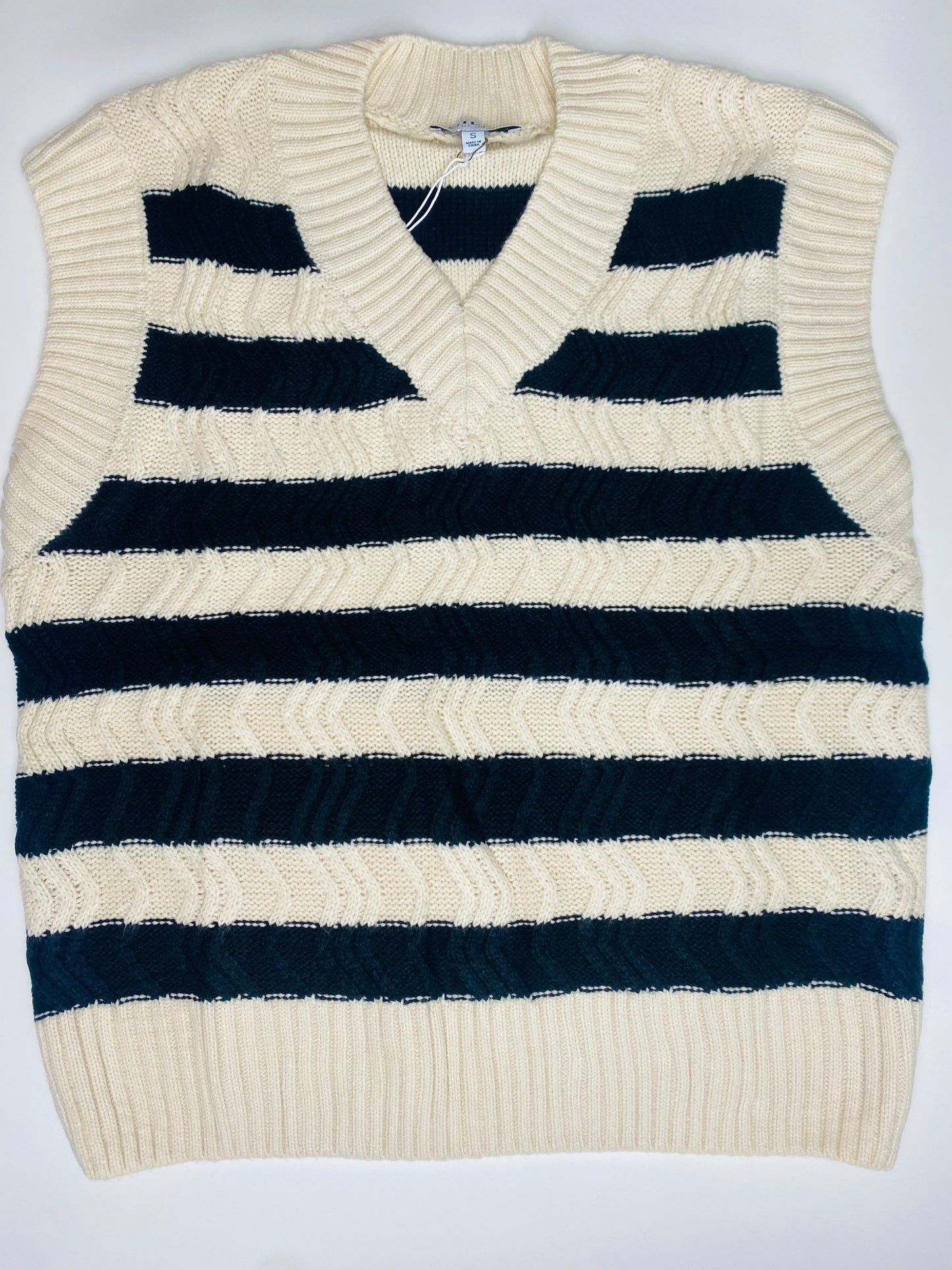 Bulgary | Black & Beige Striped Knit Sweater
